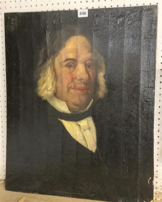 Unframed oil, Portrait of a gentleman